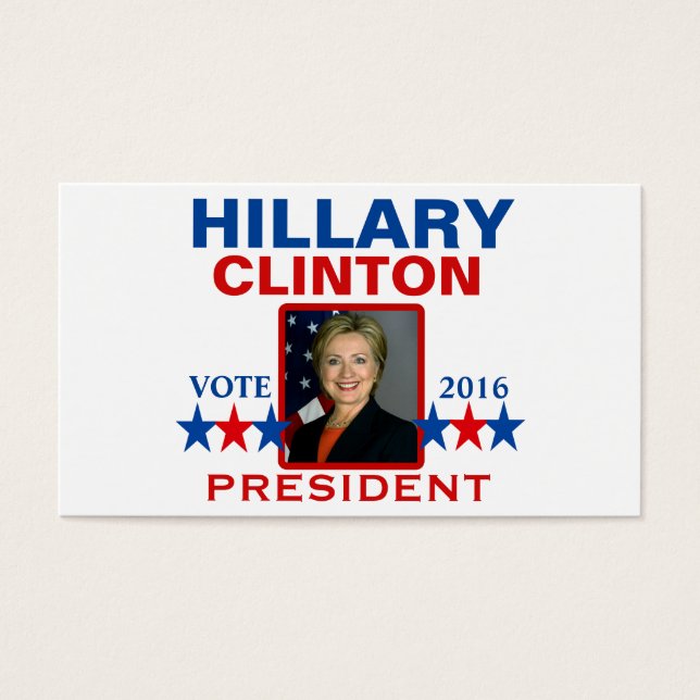 Hillary Clinton para la presidencia 2016 (Frente)
