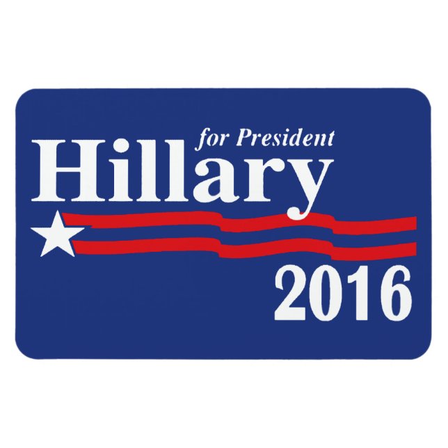 Hillary Clinton Por El Imán Premium Presidencial 2 (Horizontal)