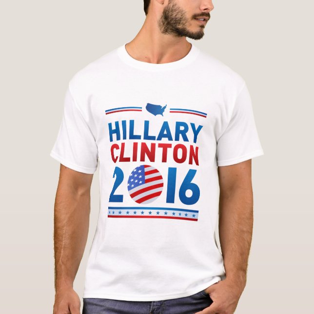 Hillary Clinton por la camiseta básica del preside (Anverso)
