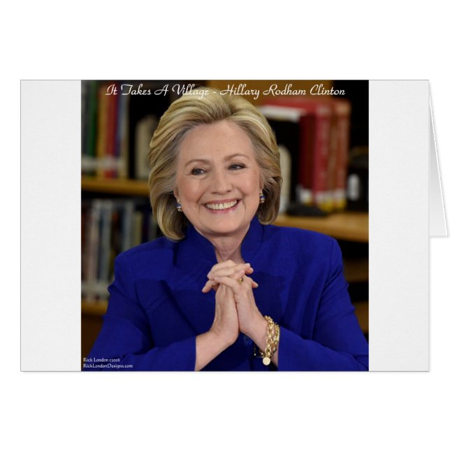 Hillary Clinton Regalo de Es Un Pueblo (Anverso (Horizontal))