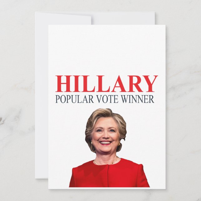 ¡Hillary, ganadora del voto popular! (Anverso)