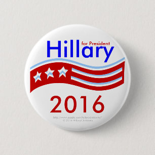 Hillary para el botón de la bandera 2016 del