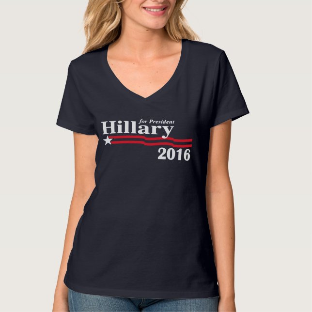 Hillary para el presidente camiseta 2016 (Anverso)
