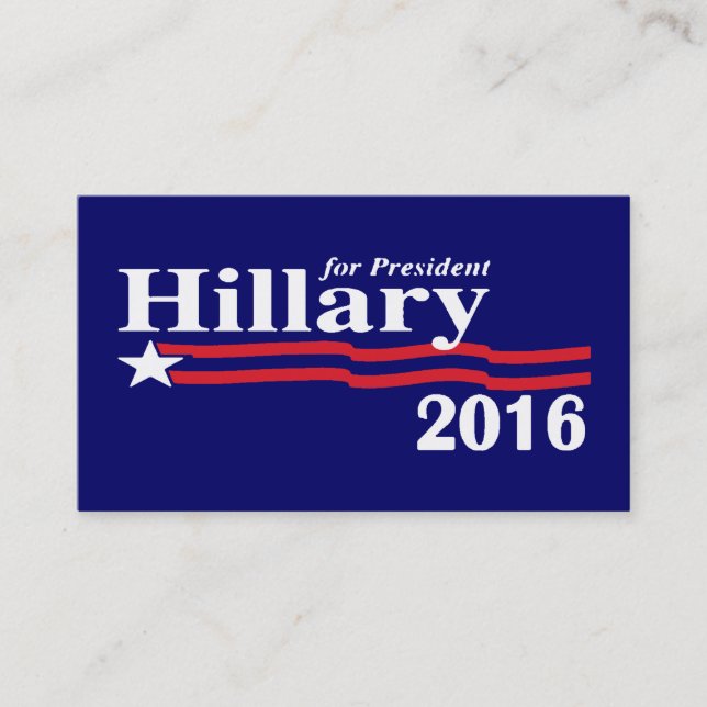 Hillary para las tarjetas 2016 del presidente (Anverso)