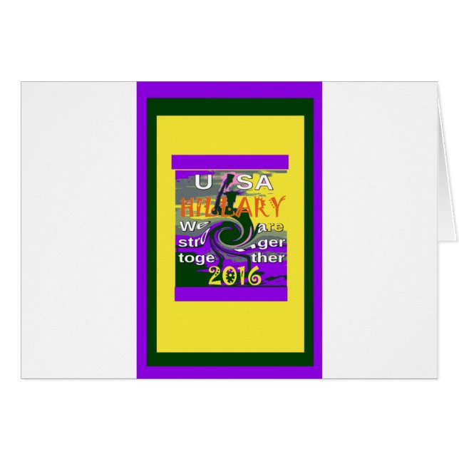 Hillary por el presidente de EE.UU. Estamos unidos (Anverso (Horizontal))