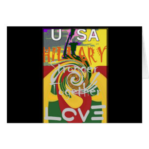 Hillary USA Presidente Fuerte Juntos dorado rojo