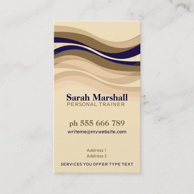 Hills de la Tierra de Verano con tarjeta de visita (Anverso)