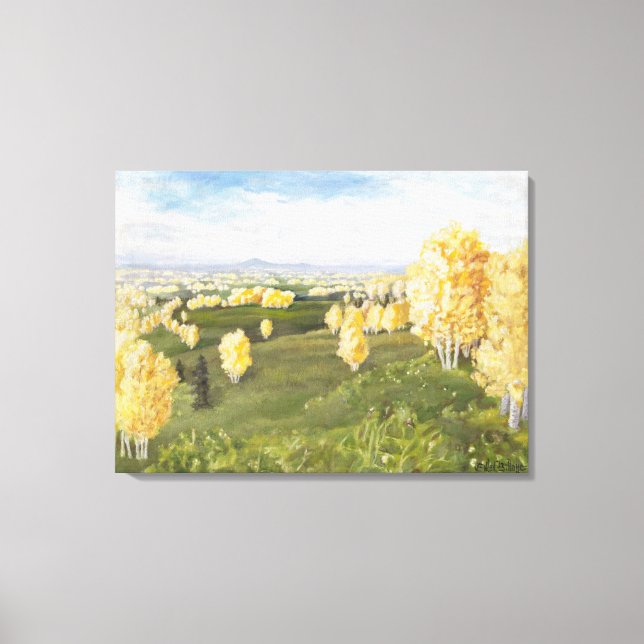 Hills del Norte de Aspen: Impresión de lienzo sin  (Anverso)