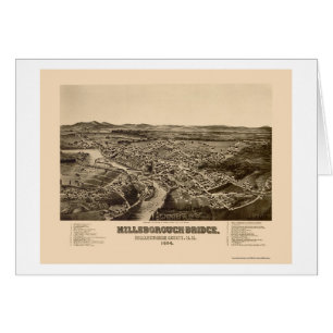 Hillsborough, mapa panorámico del NH - 1884