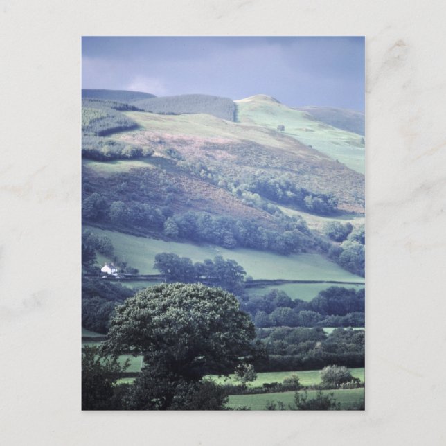 Hillside en Wales postal del Reino Unido (Anverso)