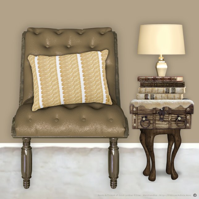 Hilo de Cojín decorativo de oro (Thread of Gold Lumbar Pillow designd by Poet Adiela Akoo. Love it? GET it! Shop my store 4 gr8t buys)