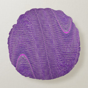 Hilos tejidos abstractos, Cojín decorativo redondo
