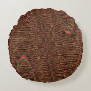 Hilos tejidos abstractos, Cojín decorativo redondo