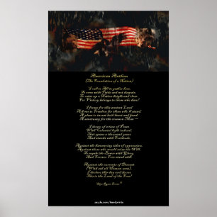Himno Estadounidense Arte Patriótico y Poema
