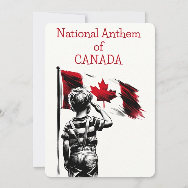 himno nacional de CANADÁ LYRICS (Anverso)