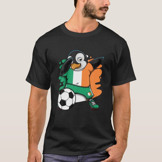 Hinchas de fútbol de Jersey de Dabbing Penguin Ire (Anverso)