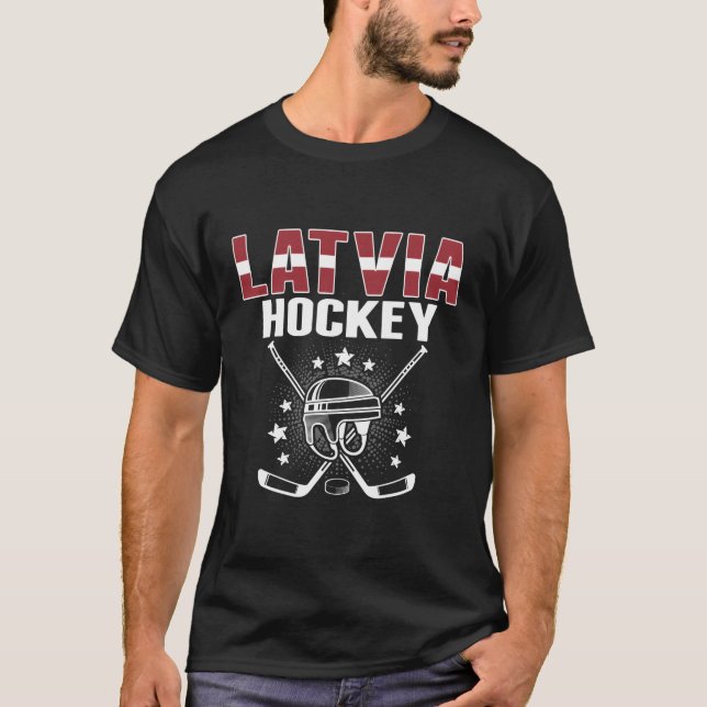 Hinchas letones de hockey sobre hielo Jersey Bande (Anverso)