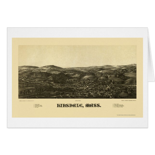 Hinsdale, mapa panorámico de las MAMÁES - 1887 (Anverso (Horizontal))
