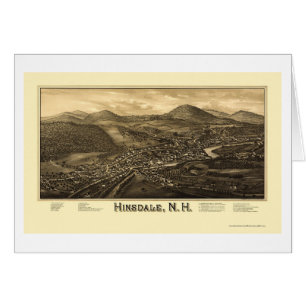 Hinsdale, mapa panorámico del NH - 1886