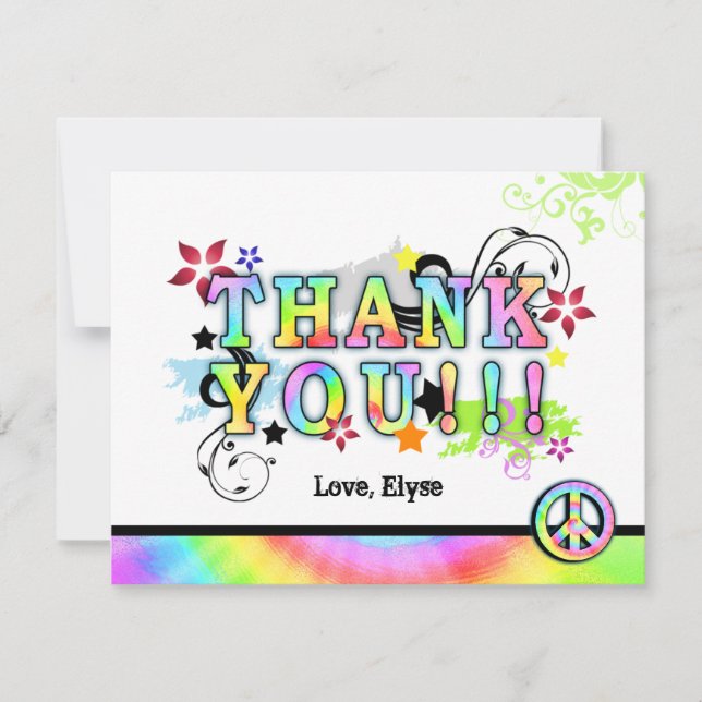Hip Colorful 'N Groovy Gracias Nota (Anverso)