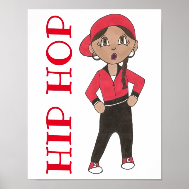 Hip Hop Dancer Dance Studio Decoración Escolar Hip (Frente)
