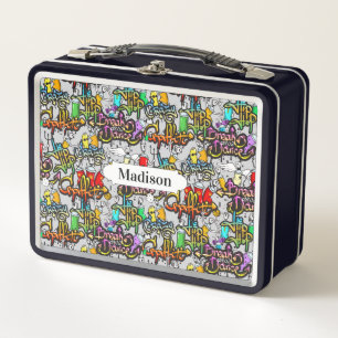 Hip Hop Graffiti nombre personalizado cajas de alm