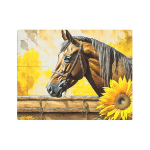 Hípica y Sunflower Hermosa arte de IA