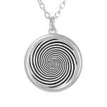 Hipnosis Hipnótica Collar Espiral<br><div class="desc">Añade un giro a tu colección de joyas con nuestro collar de plata con un fascinante diseño espiral de hipnosis en blanco y negro, ¡la mente perfecta y el tiempo más benigno! Esta pieza llamativa capta el encanto de las ilusiones ópticas, creando un efecto vertiginoso que atrae a todos. Ya...</div>