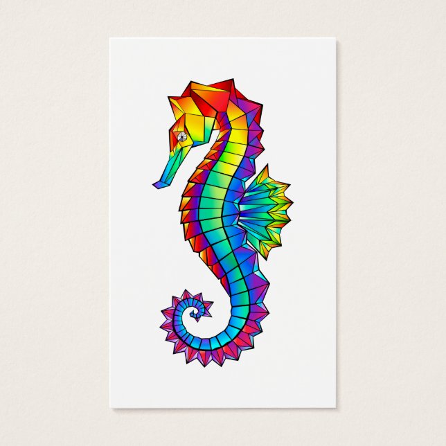 Hipoahoría marino poligonal arcoiris (Anverso)