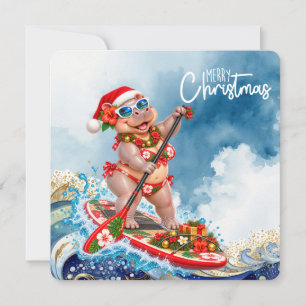 Hipopótamo de SUP de Navidad en Paddleboarding de 