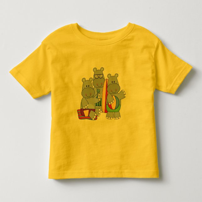 Hipopótamos en las camisetas y los regalos de la (Anverso)