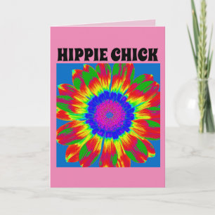 HIPPIE CHICK TARJETA DE CUMPLEAÑOS