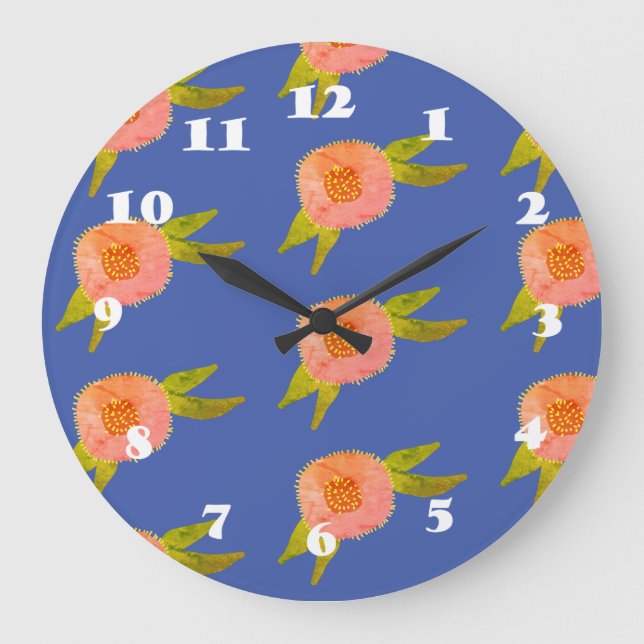 Hippie Flores Gran Reloj (Anverso)