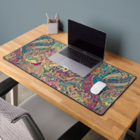 Hippie retro: alfombrilla de escritorio de fantasí