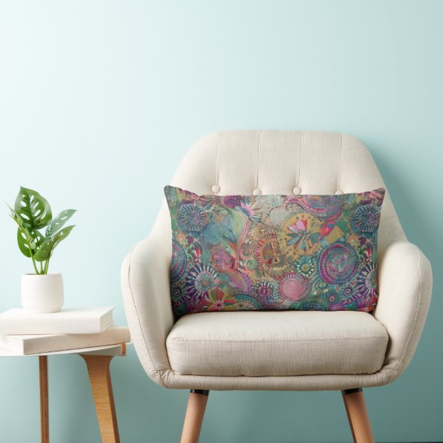 Hippie retro: almohada de fantasía (Silla)