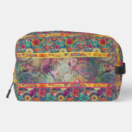 Hippie retro: Bolsa de Aseo de Fantasía Floral