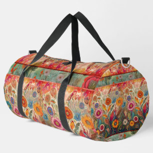 Hippie retro: Bolsa de Duffle del Jardín de Arte P