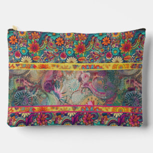 Hippie retro: bolsa tapizada con fantasía floral