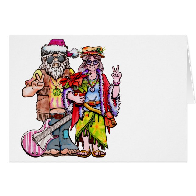 Hippie Santa Couple (Anverso (Horizontal))
