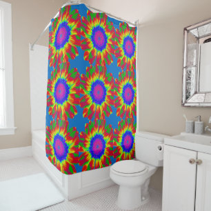 HIPPIE TIE DYE COLORIDO Cortina de ducha