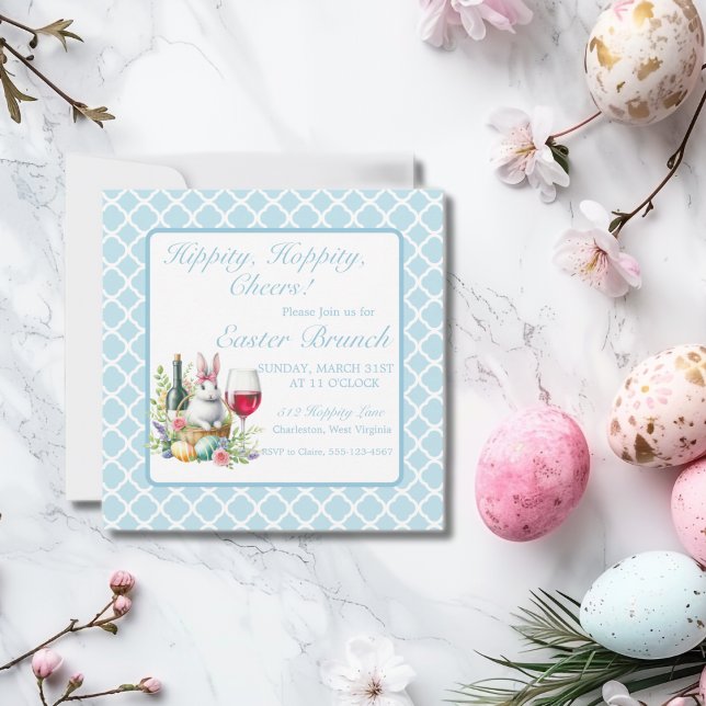 ¡Hippity, Hoppity, Salud! Invitación a Brunch de P (Hippity, Hoppity, Cheers! Brunch Invitation)