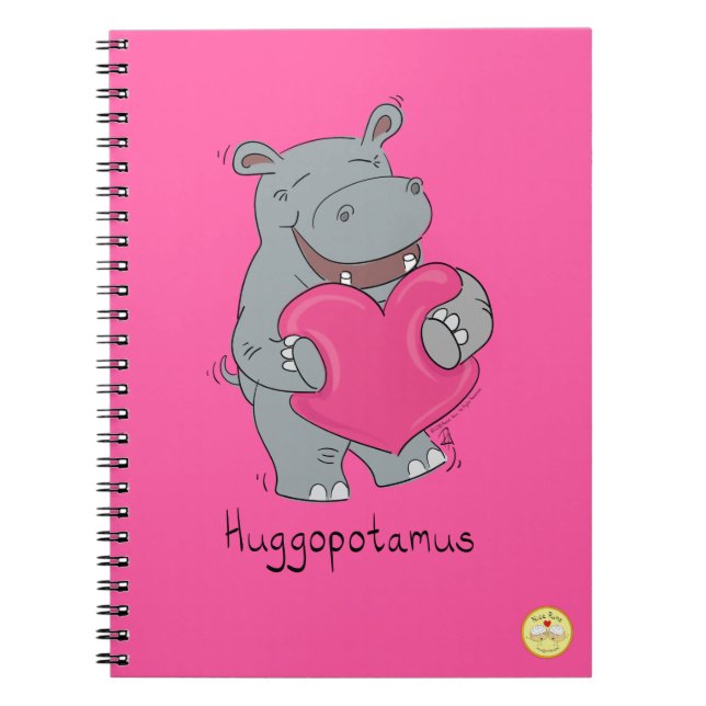 Hippo abraza el cuaderno del Día de San Valentín (Frente)