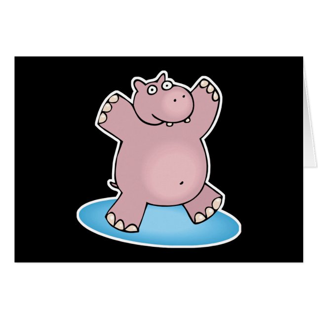 hippo bailando rosado (Anverso (Horizontal))