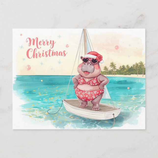 Hippo Bikini Navidad Navegando (Anverso)