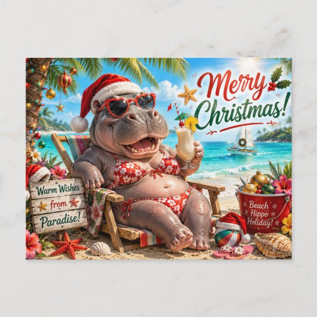 Hippo Bikini Navidad Navegando (Anverso)