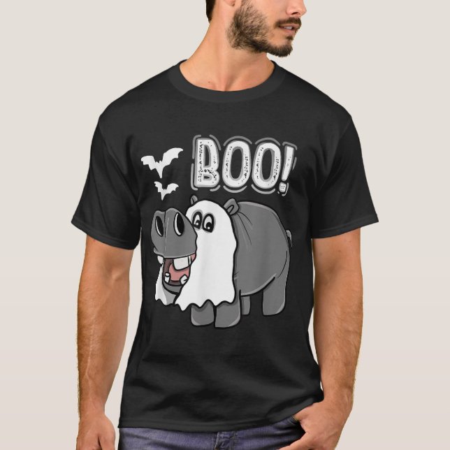 Hippo Boo Halloween Vestidos Hombres Mujeres Niños (Anverso)
