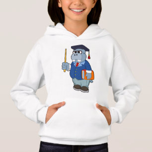 Hippo como profesor con libro