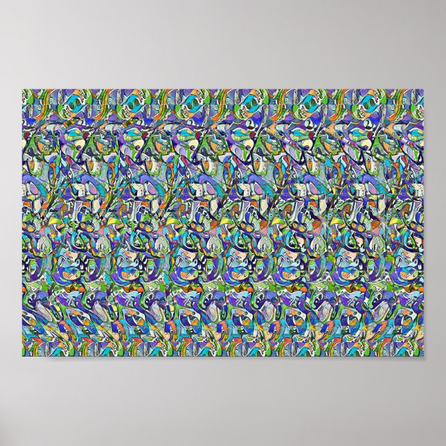 Hippo con paraguas - Impresión 3D oculta (Frente)