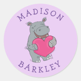 Hippo cutto a Pegatinas de Sello para sobres de Sa