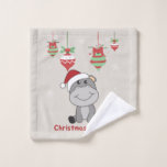 Hippo Merry Christmas Winter Animals Hippos Wash C<br><div class="desc">The hippo to softness with fair lights. Funny animals with gifts and snow to the holidays. Also funny for Christmas in July. Hippos are sweet animals and perfect for Christmas.</div>